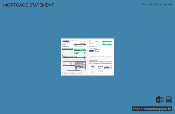Hypothekenabrechnung der paraguayischen Banco Continental S.A.E.C.A. in Word- und PDF-Formaten – Beispielvorschau (1–2)